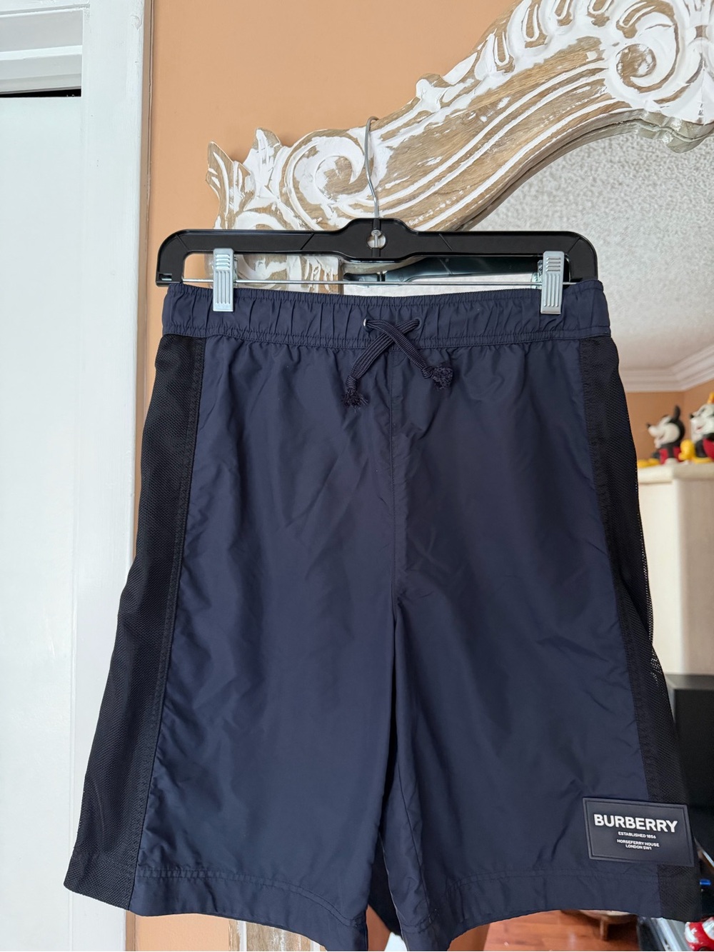 Authentic Burberry Navy Drawstring Shorts